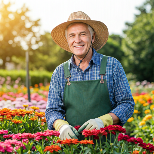 Gartenpflege Weiterstadt – erfahrener Gärtner bei der Gartenarbeit